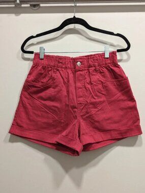 Hot Pink A-line High Waist Shorts Size Small